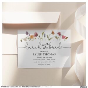 Wildflower Lunch with the Bride Shower Invitation