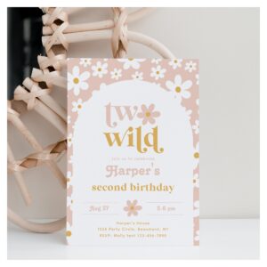 Two Wild Birthday Invitation Daisies 2nd