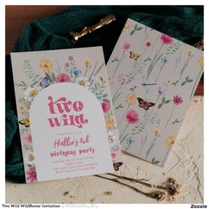 Two Wild Wildflower Invitation