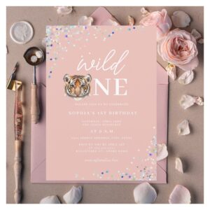 Wild One Celebration First Birthday Party Invitation