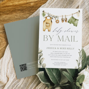 Wild One Neutral Boho Safari Baby Shower By Mail Invitation