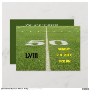 50 Yard Line Football Watch Party Invitation