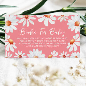 Watercolor Daisies Books For Baby Enclosure Card
