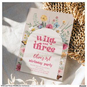 Wild and Three Wildflower Invitation
