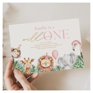 Wild One Party Animal First Birthday Invitation